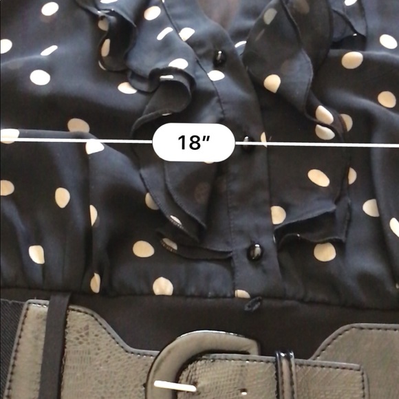 Little black ALYX dress w/beige polka dots Sz. 16 - Picture 8 of 10